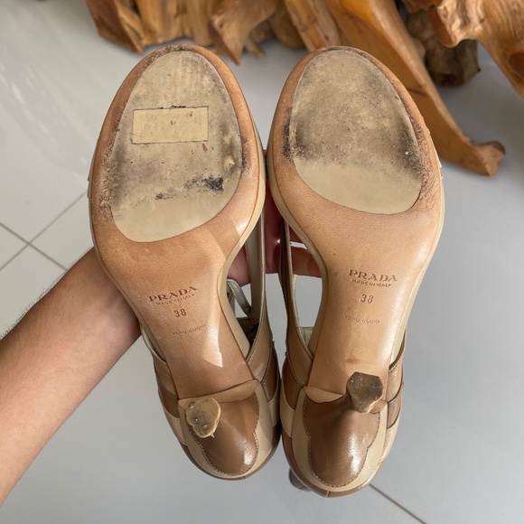 Prada Leather Sandal Heeled Boots - Picture 4 of 5